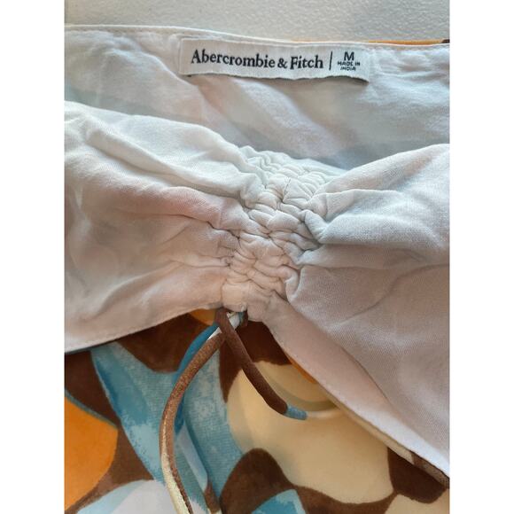 Abercrombie & Fitch Spaghetti Strap Dress – Brown/Blue/White – Size M – EUC - Picture 6 of 9